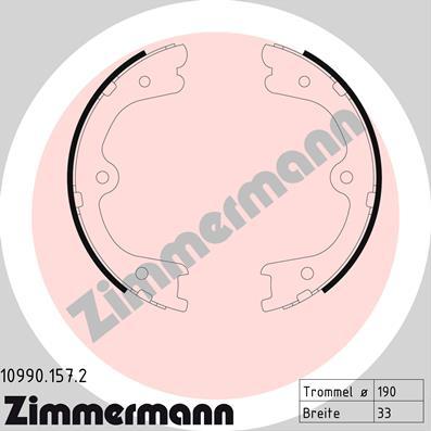 Zimmermann 10990.157.2 - Комплект гальм, ручник, парковка autozip.com.ua