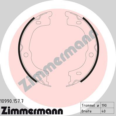 Zimmermann 10990.157.7 - Комплект гальм, ручник, парковка autozip.com.ua