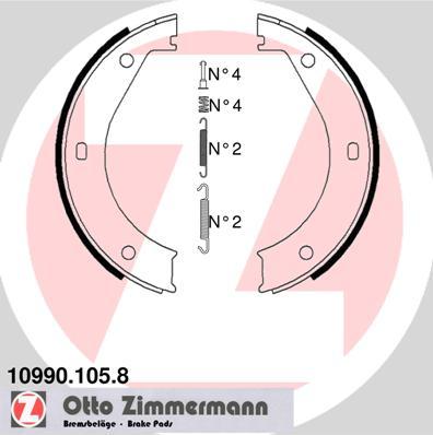 Zimmermann 10990.105.8 - Комплект гальм, ручник, парковка autozip.com.ua