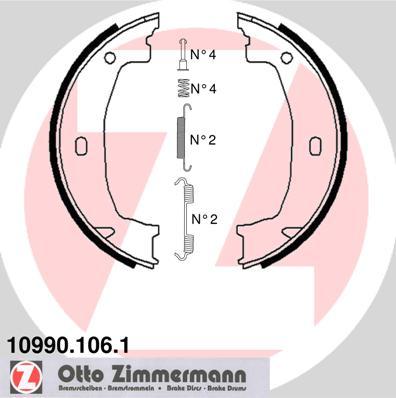 Zimmermann 10990.106.1 - Комплект гальм, ручник, парковка autozip.com.ua