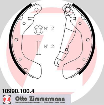 Zimmermann 10990.100.4 - Комплект гальм, барабанний механізм autozip.com.ua
