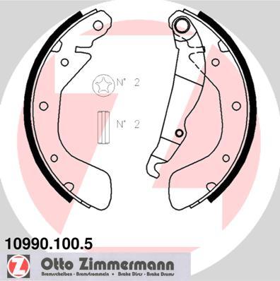 Zimmermann 10990.100.5 - Комплект гальм, барабанний механізм autozip.com.ua
