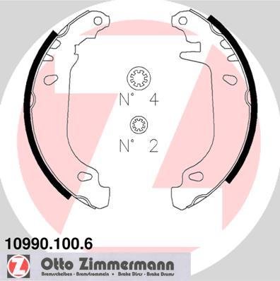 Zimmermann 10990.100.6 - Комплект гальм, барабанний механізм autozip.com.ua
