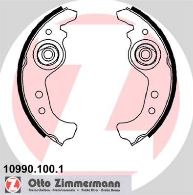 Zimmermann 10990.100.1 - Комплект гальм, барабанний механізм autozip.com.ua