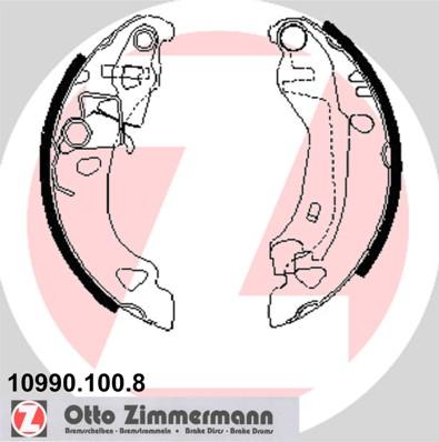 Zimmermann 10990.100.8 - Комплект гальм, барабанний механізм autozip.com.ua