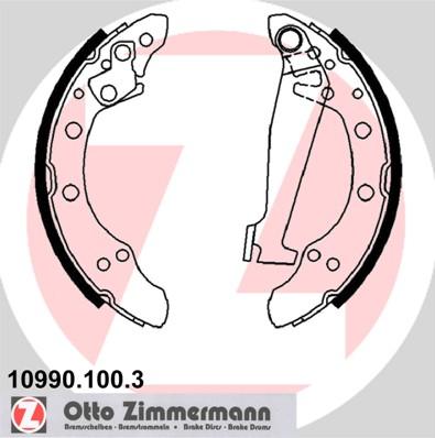 Zimmermann 10990.100.3 - Комплект гальм, барабанний механізм autozip.com.ua