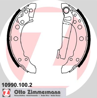 Zimmermann 10990.100.2 - Комплект гальм, барабанний механізм autozip.com.ua