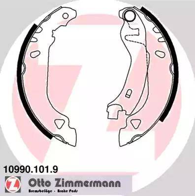Zimmermann 10990.101.9 - Комплект гальм, барабанний механізм autozip.com.ua