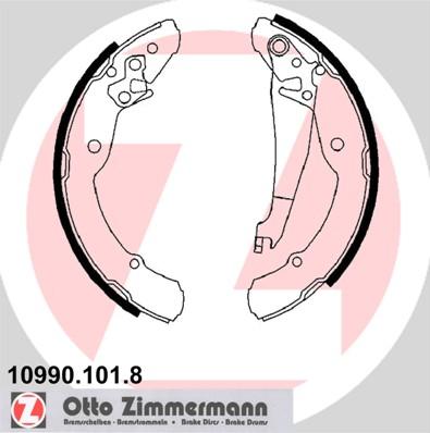 Zimmermann 10990.101.8 - Комплект гальм, барабанний механізм autozip.com.ua