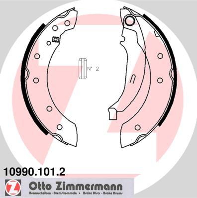 Zimmermann 10990.101.2 - Комплект гальм, барабанний механізм autozip.com.ua