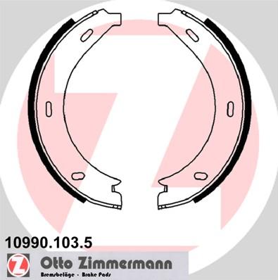 Zimmermann 10990.103.5 - Комплект гальм, ручник, парковка autozip.com.ua