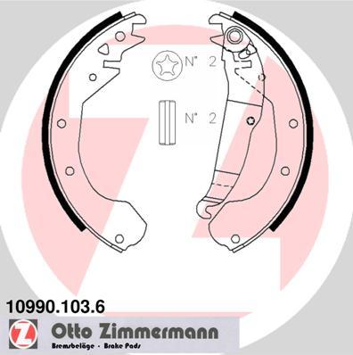 Zimmermann 10990.103.6 - Комплект гальм, барабанний механізм autozip.com.ua