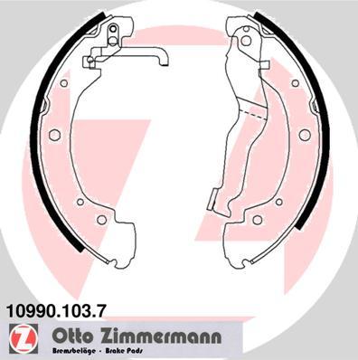Zimmermann 10990.103.7 - Комплект гальм, барабанний механізм autozip.com.ua