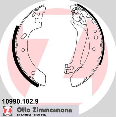 Zimmermann 10990.102.9 - Комплект гальм, барабанний механізм autozip.com.ua