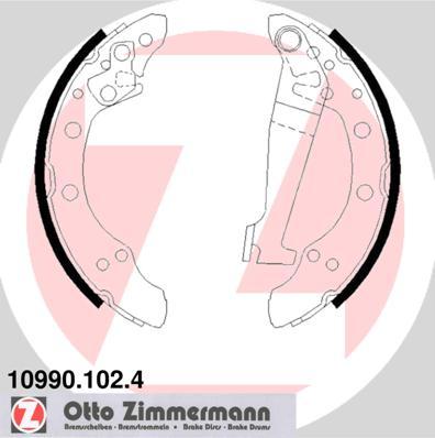 Zimmermann 10990.102.4 - Комплект гальм, барабанний механізм autozip.com.ua