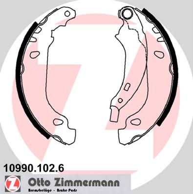 Zimmermann 10990.102.6 - Комплект гальм, барабанний механізм autozip.com.ua