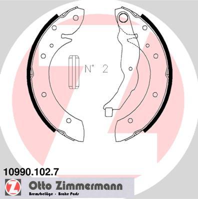 Zimmermann 10990.102.7 - Комплект гальм, барабанний механізм autozip.com.ua
