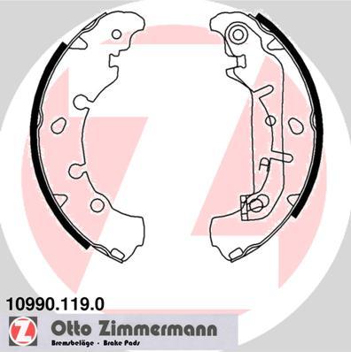Zimmermann 10990.119.0 - Комплект гальм, барабанний механізм autozip.com.ua