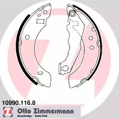 Zimmermann 10990.116.8 - Комплект гальм, барабанний механізм autozip.com.ua