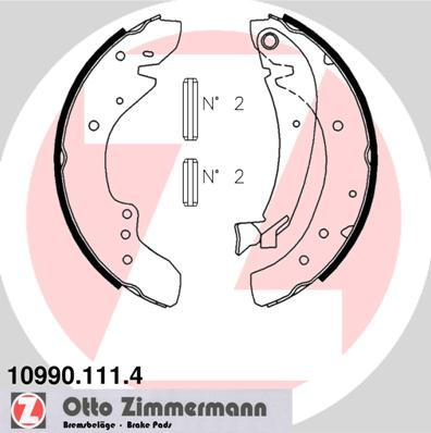Zimmermann 10990.111.4 - Комплект гальм, барабанний механізм autozip.com.ua