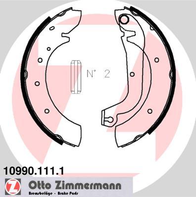 Zimmermann 10990.111.1 - Комплект гальм, барабанний механізм autozip.com.ua