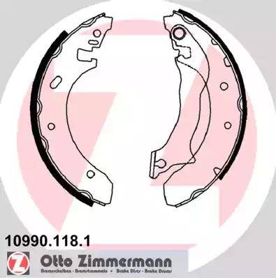 Zimmermann 10990.118.1 - Комплект гальм, барабанний механізм autozip.com.ua