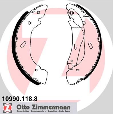 Zimmermann 10990.118.8 - Комплект гальм, барабанний механізм autozip.com.ua