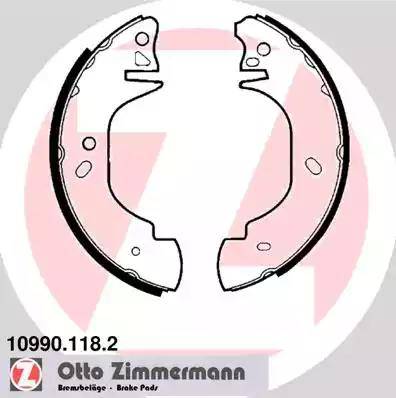 Zimmermann 10990.118.2 - Комплект гальм, барабанний механізм autozip.com.ua