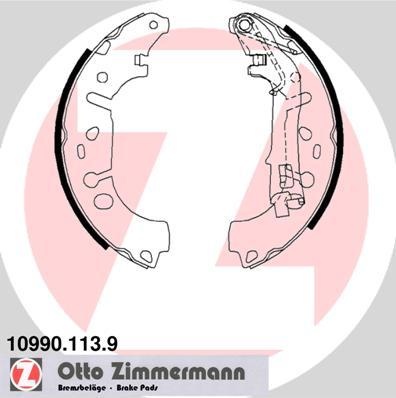 Zimmermann 10990.113.9 - Комплект гальм, барабанний механізм autozip.com.ua