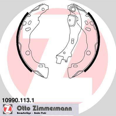 Zimmermann 10990.113.1 - Комплект гальм, барабанний механізм autozip.com.ua