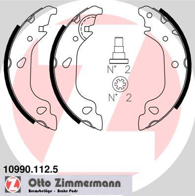 Zimmermann 10990.112.5 - Комплект гальм, барабанний механізм autozip.com.ua