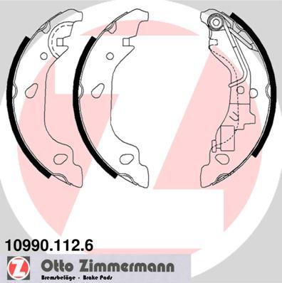 Zimmermann 10990.112.6 - Комплект гальм, барабанний механізм autozip.com.ua