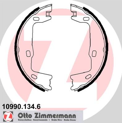 Zimmermann 10990.134.6 - Комплект гальм, ручник, парковка autozip.com.ua