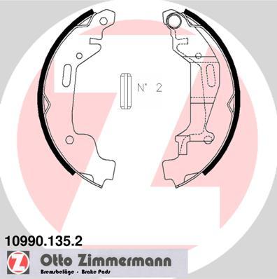 Zimmermann 10990.135.2 - Комплект гальм, барабанний механізм autozip.com.ua