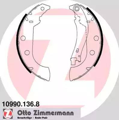 Zimmermann 10990.136.8 - Комплект гальм, барабанний механізм autozip.com.ua