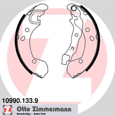 Zimmermann 10990.133.9 - Комплект гальм, барабанний механізм autozip.com.ua