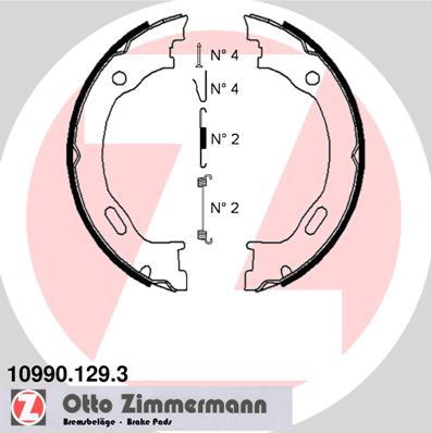 Zimmermann 10990.129.3 - Комплект гальм, ручник, парковка autozip.com.ua