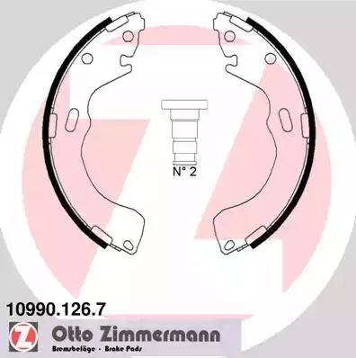 Zimmermann 10990.126.7 - Комплект гальм, барабанний механізм autozip.com.ua