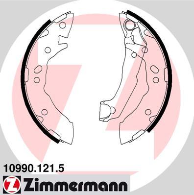 Zimmermann 10990.121.5 - Комплект гальм, барабанний механізм autozip.com.ua