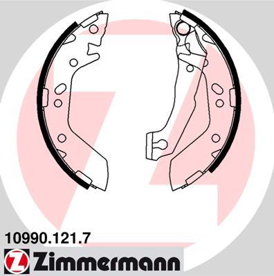 Zimmermann 10990.121.7 - Комплект гальм, барабанний механізм autozip.com.ua