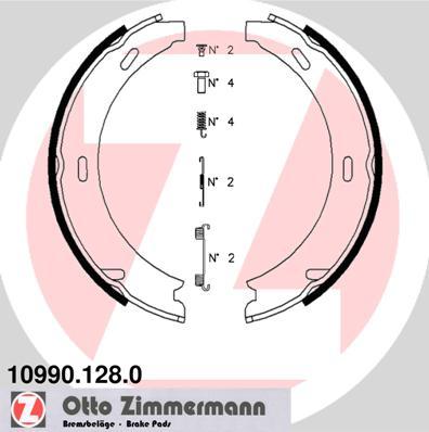 Zimmermann 10990.128.0 - Комплект гальм, ручник, парковка autozip.com.ua