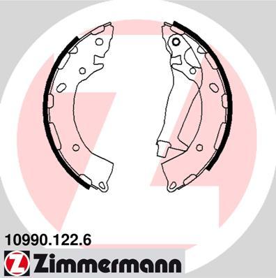 Zimmermann 10990.122.6 - Комплект гальм, барабанний механізм autozip.com.ua