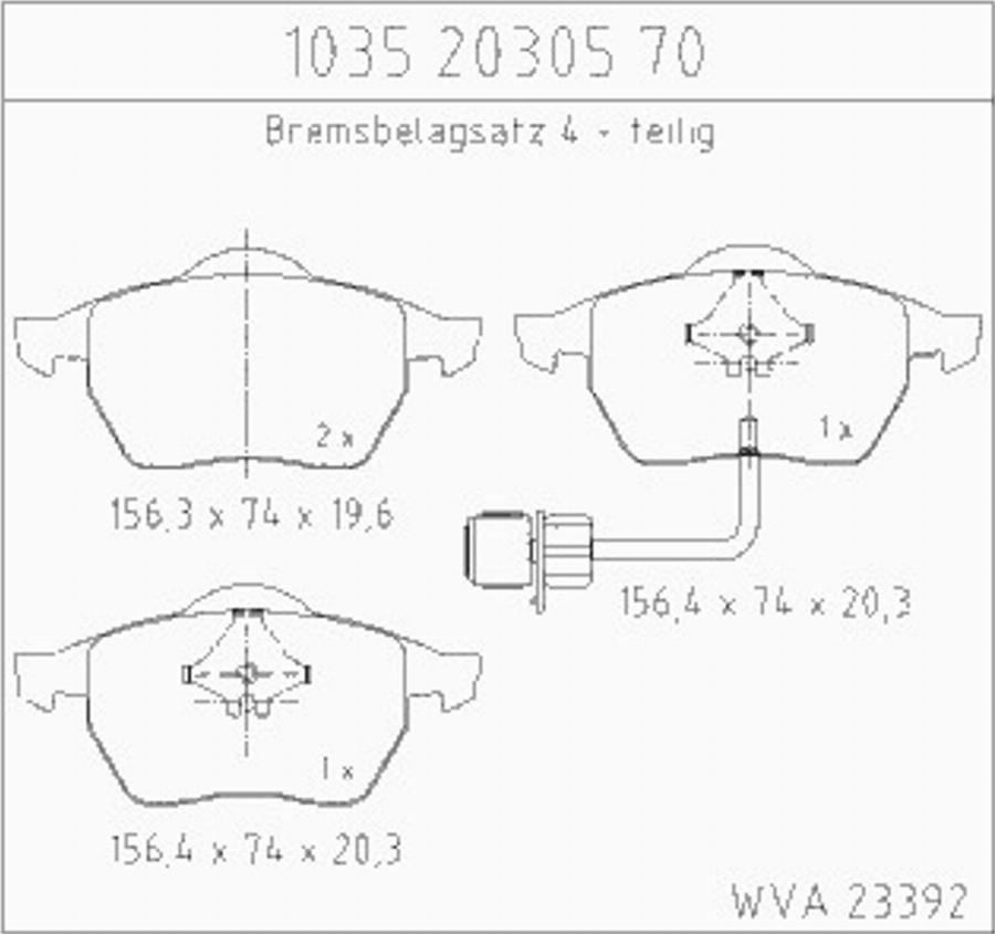 Zimmermann 10352030570 - Гальмівні колодки, дискові гальма autozip.com.ua