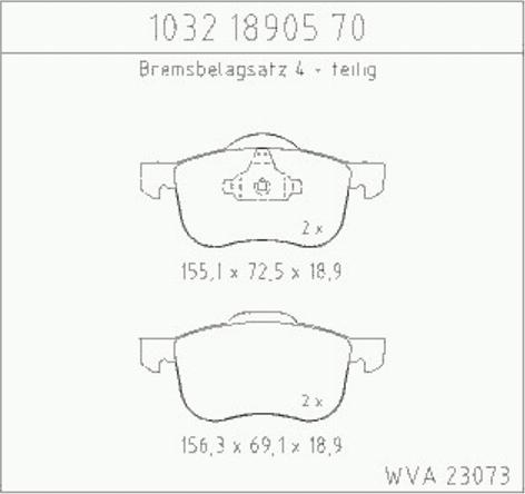 Zimmermann 10321890570 - Гальмівні колодки, дискові гальма autozip.com.ua