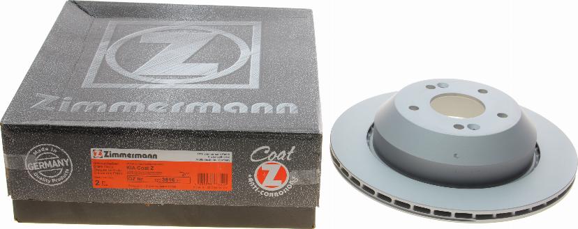Zimmermann 320.3816.20 - Гальмівний диск autozip.com.ua