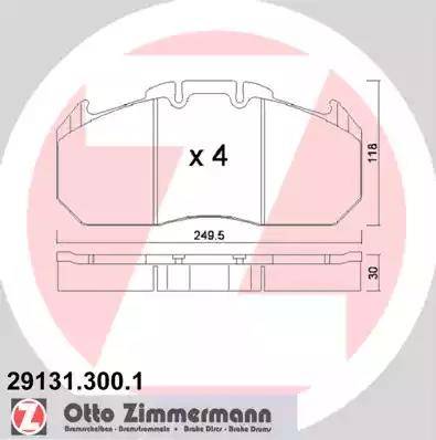 Zimmermann 29131.300.1 - Гальмівні колодки, дискові гальма autozip.com.ua