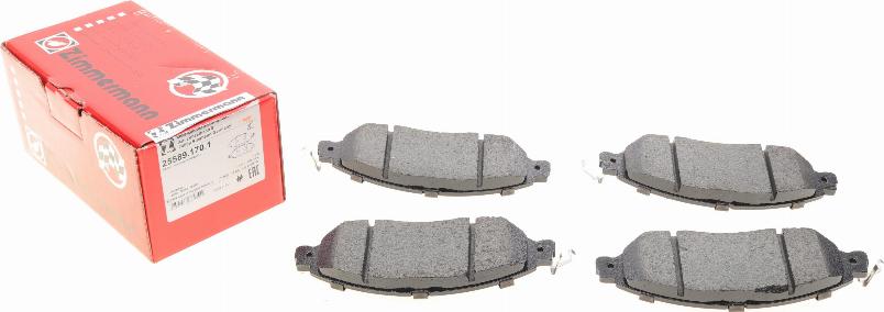Zimmermann 25589.170.1 - Гальмівні колодки, дискові гальма autozip.com.ua