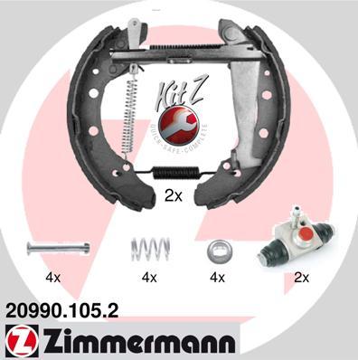 Zimmermann 20990.105.2 - Комплект гальм, барабанний механізм autozip.com.ua