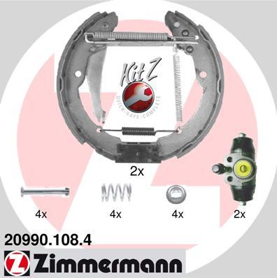 Zimmermann 20990.108.4 - Комплект гальм, барабанний механізм autozip.com.ua