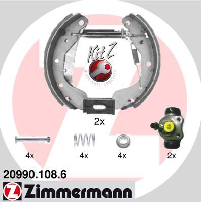 Zimmermann 20990.108.6 - Комплект гальм, барабанний механізм autozip.com.ua